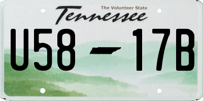 TN license plate U5817B