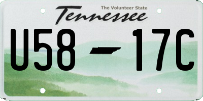 TN license plate U5817C