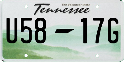 TN license plate U5817G