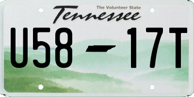 TN license plate U5817T