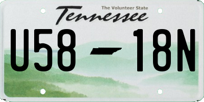 TN license plate U5818N