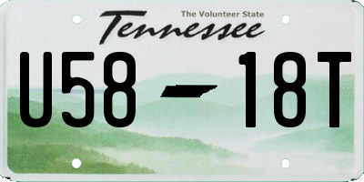TN license plate U5818T