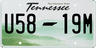 TN license plate U5819M