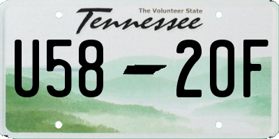 TN license plate U5820F
