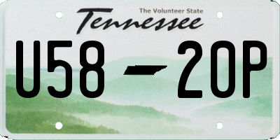TN license plate U5820P