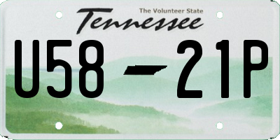 TN license plate U5821P