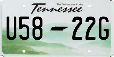 TN license plate U5822G