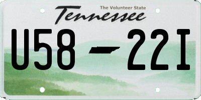 TN license plate U5822I