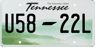 TN license plate U5822L
