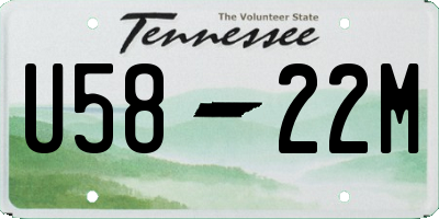 TN license plate U5822M