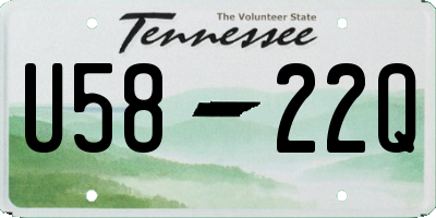 TN license plate U5822Q