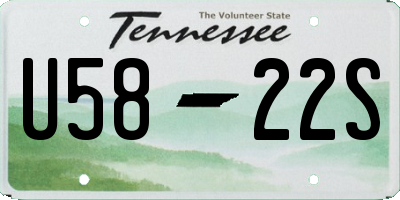 TN license plate U5822S
