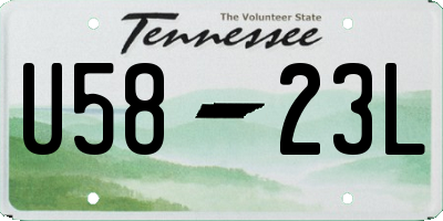 TN license plate U5823L