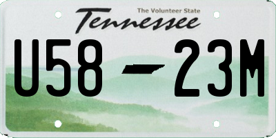TN license plate U5823M