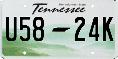 TN license plate U5824K