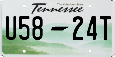 TN license plate U5824T