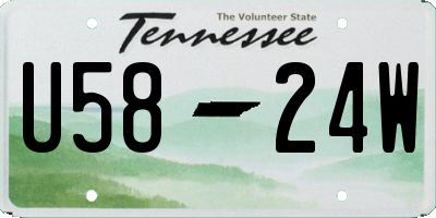 TN license plate U5824W