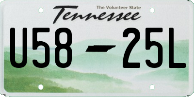 TN license plate U5825L