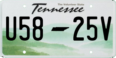 TN license plate U5825V