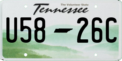TN license plate U5826C
