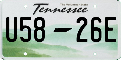 TN license plate U5826E