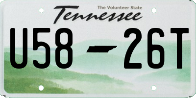 TN license plate U5826T
