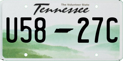 TN license plate U5827C