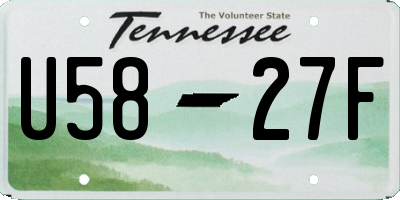 TN license plate U5827F