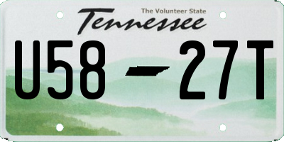 TN license plate U5827T