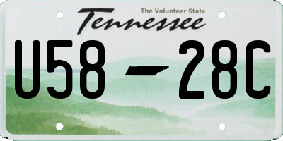 TN license plate U5828C