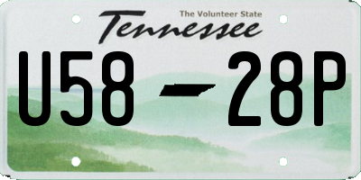 TN license plate U5828P