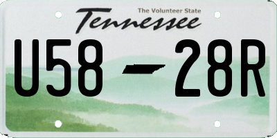 TN license plate U5828R