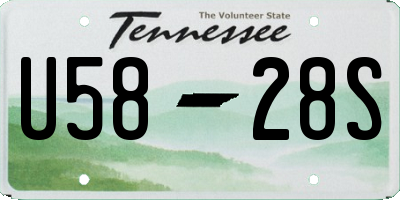 TN license plate U5828S