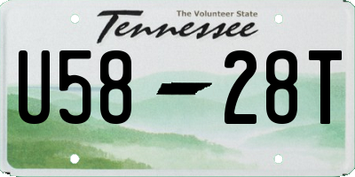 TN license plate U5828T