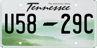 TN license plate U5829C