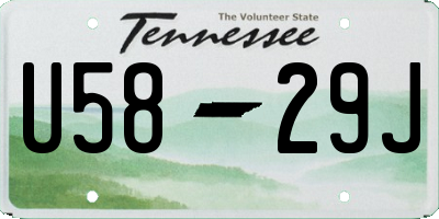 TN license plate U5829J