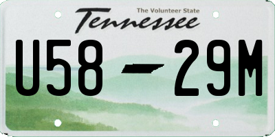 TN license plate U5829M