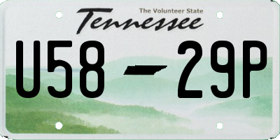 TN license plate U5829P
