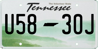 TN license plate U5830J