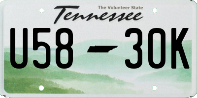 TN license plate U5830K