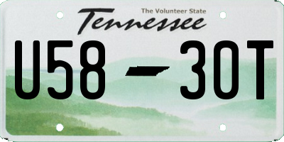 TN license plate U5830T