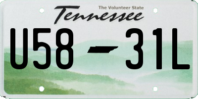 TN license plate U5831L