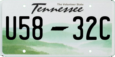 TN license plate U5832C