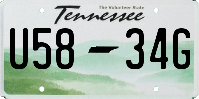 TN license plate U5834G