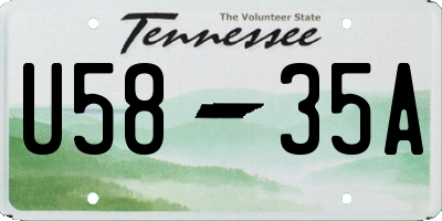 TN license plate U5835A