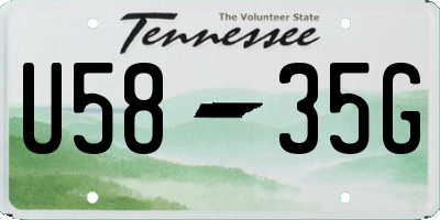 TN license plate U5835G
