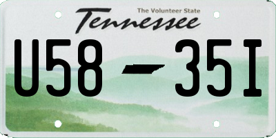TN license plate U5835I