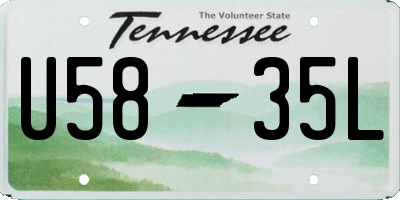 TN license plate U5835L
