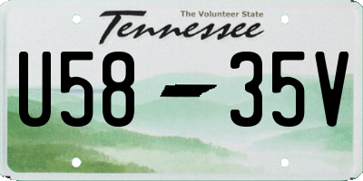 TN license plate U5835V