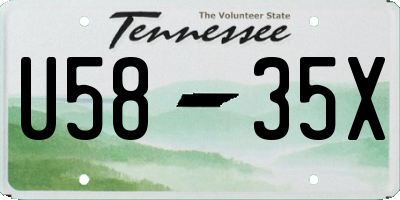 TN license plate U5835X